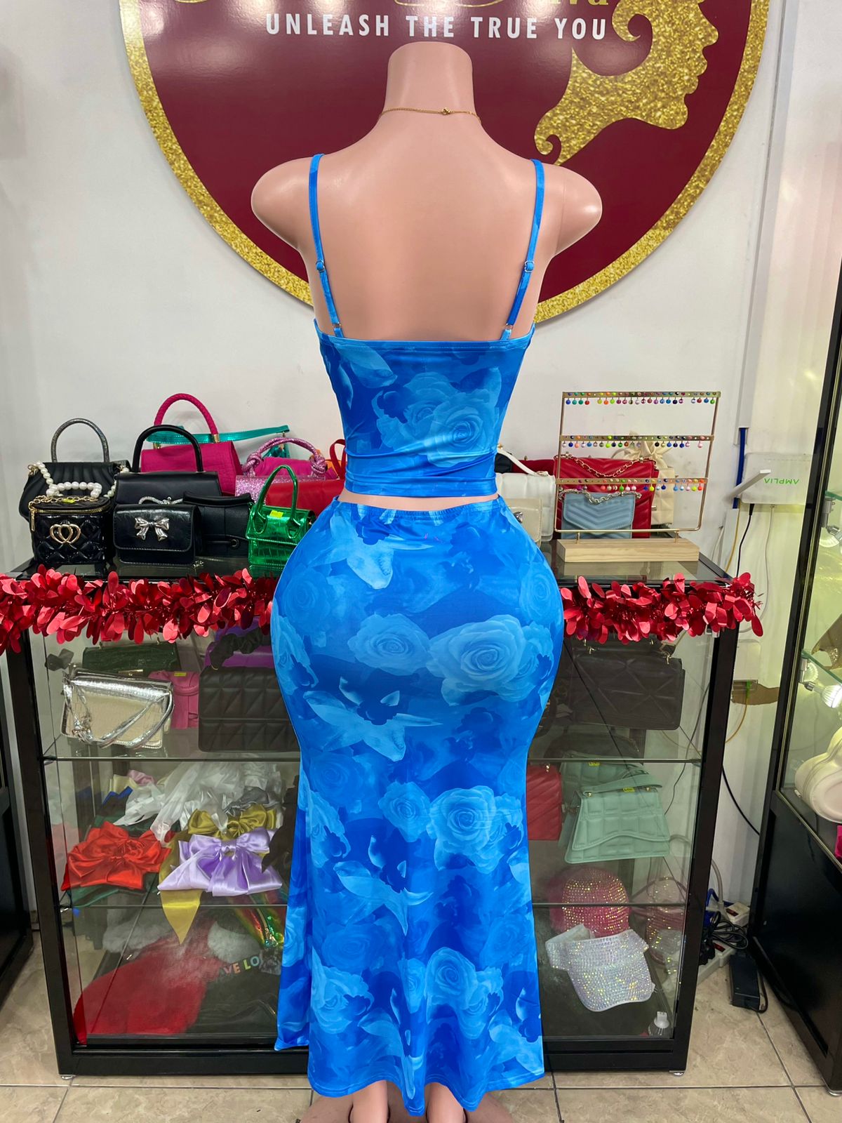Blue Skirt Set