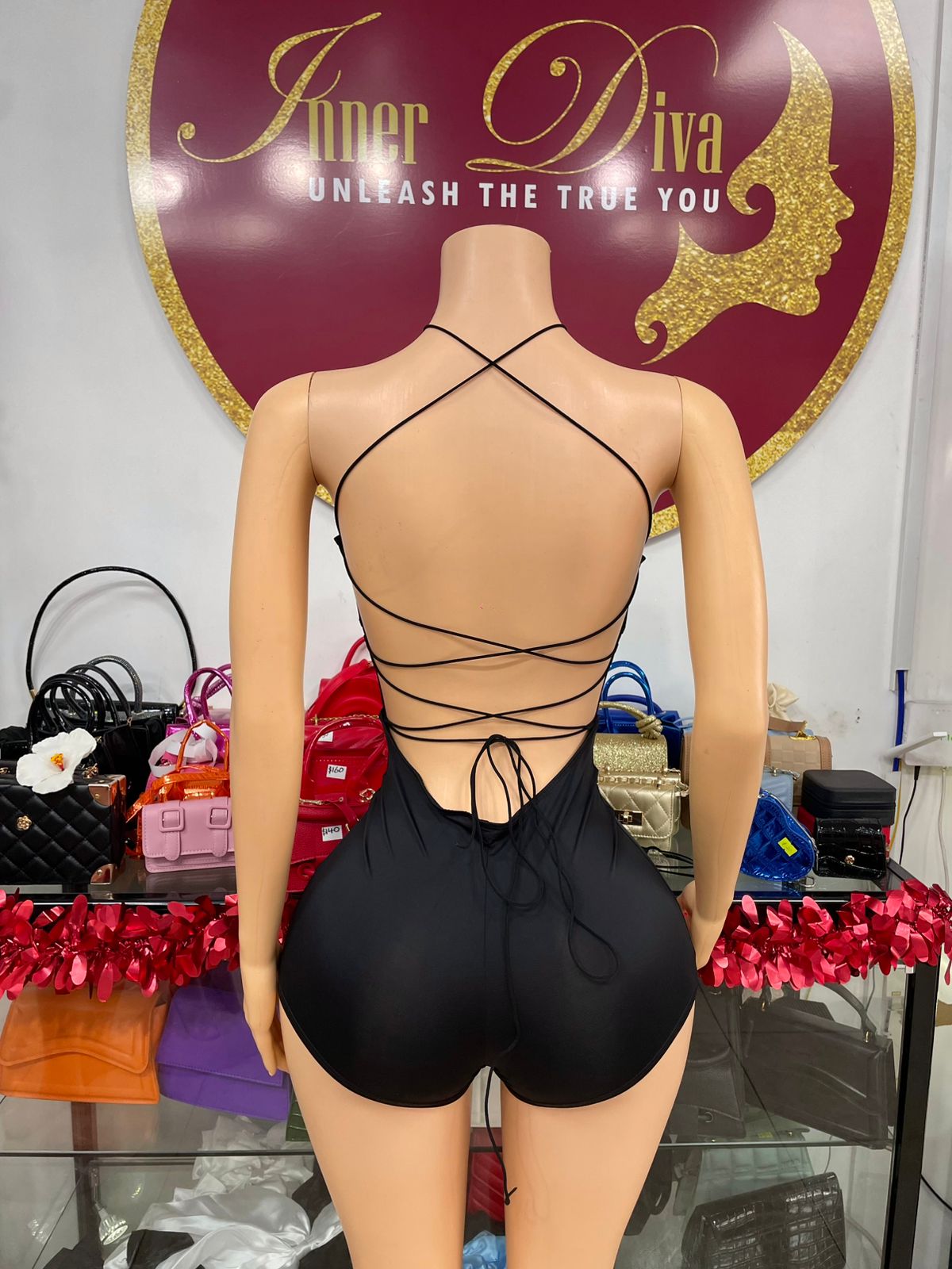 Lace up Romper