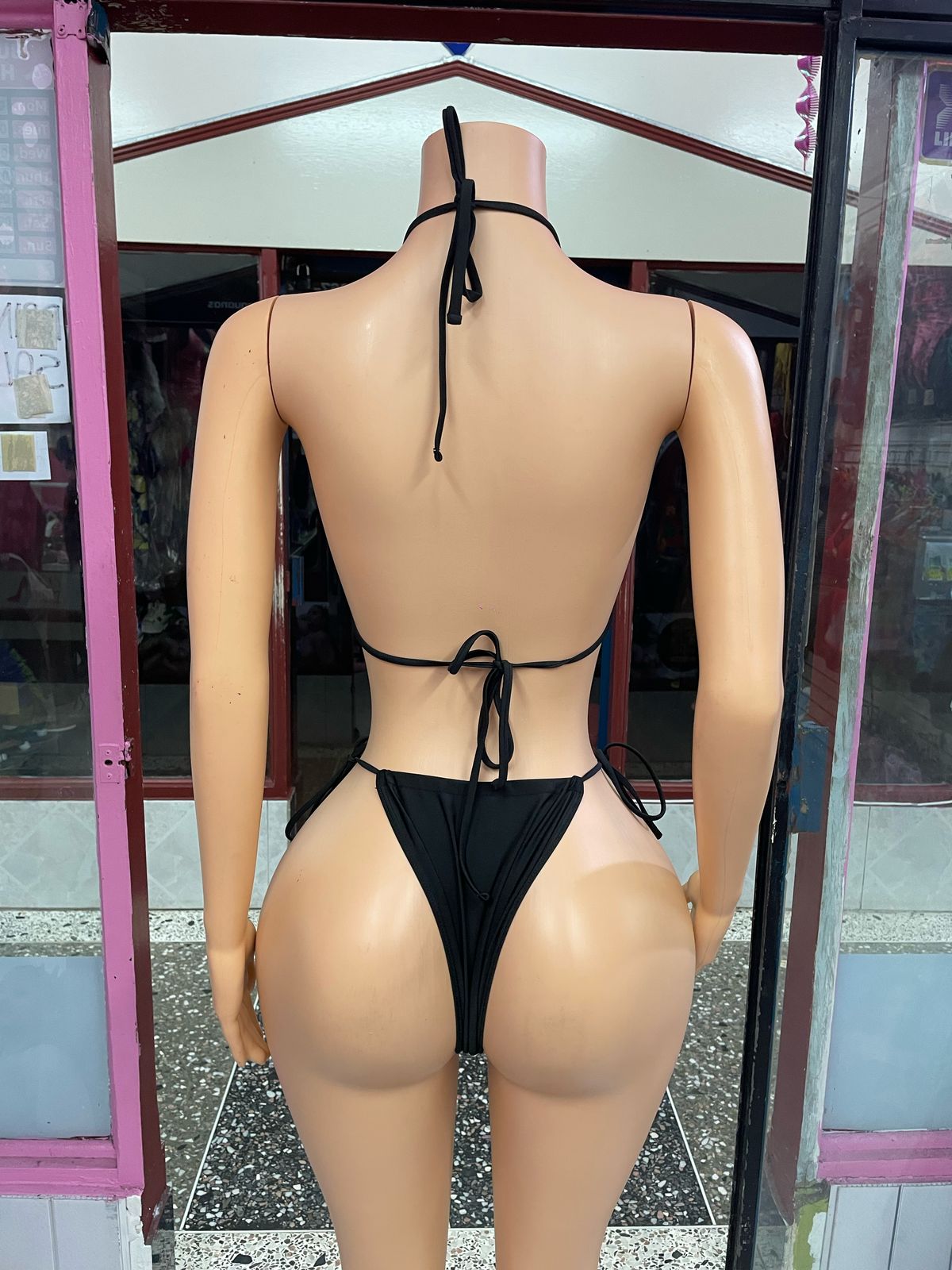 Black Flower 3 Piece Swimwear
