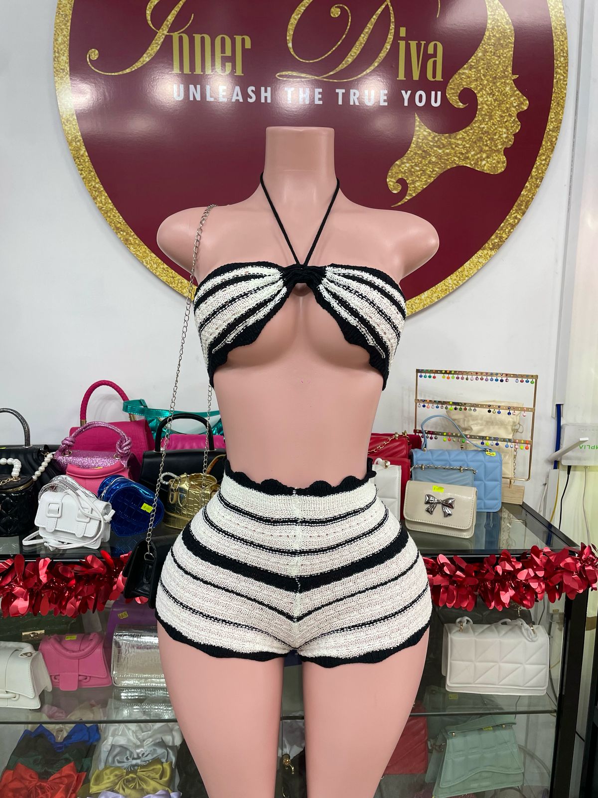Crochet Shorts Set
