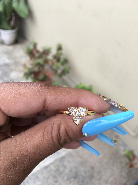 24K flower ring