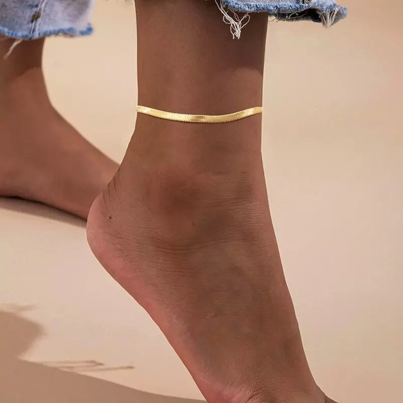 Stainless Steel Gold Plated Anklet