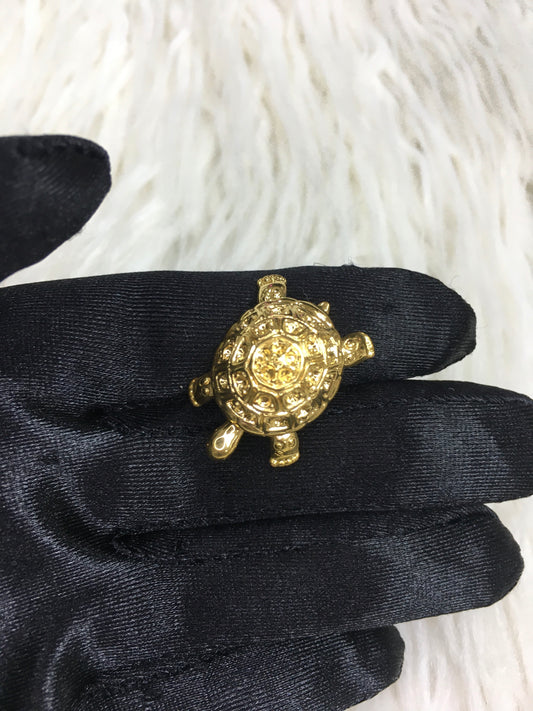 24k gold plated turtle pendant