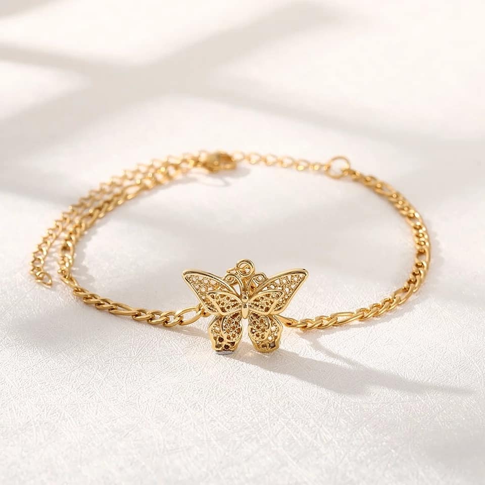 Butterfly anklet