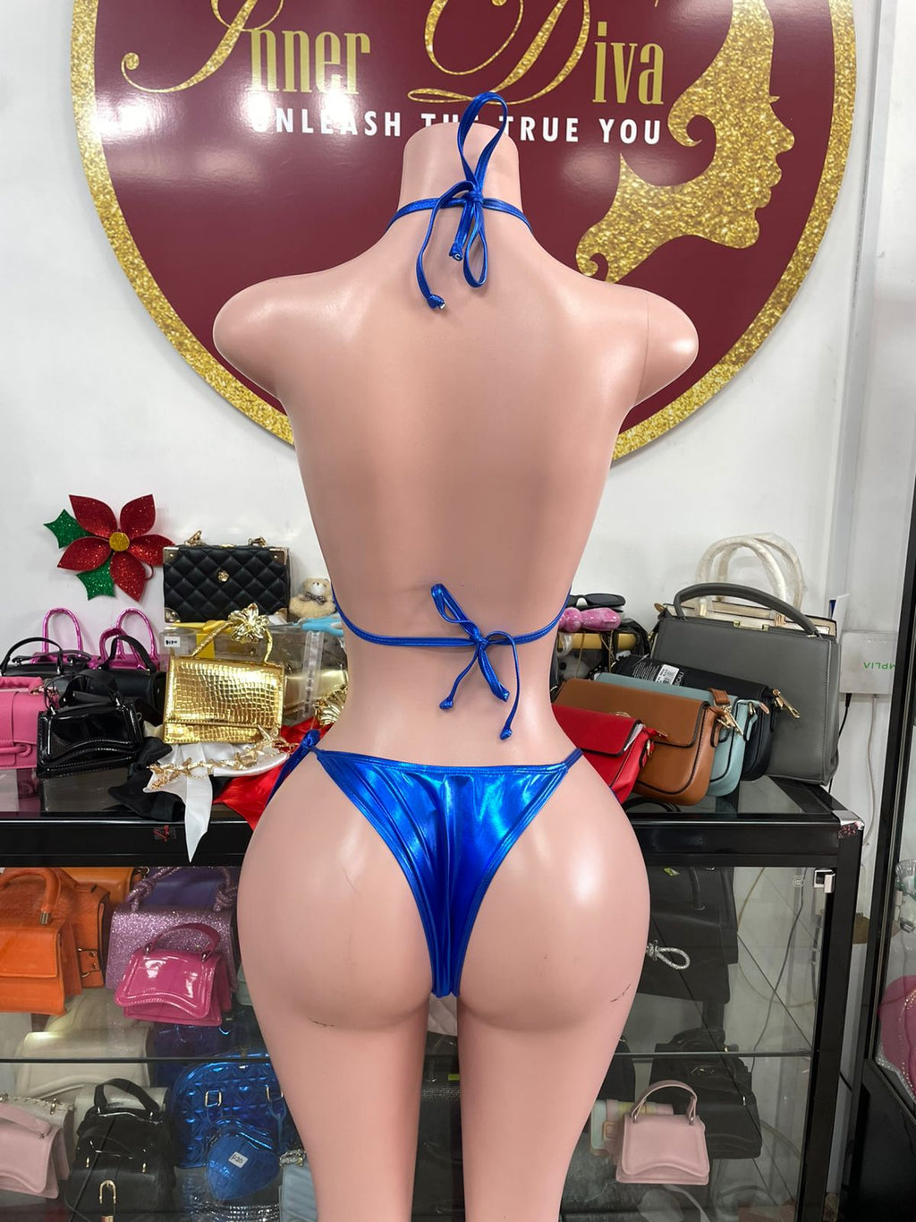 Blue Metallic Bikini