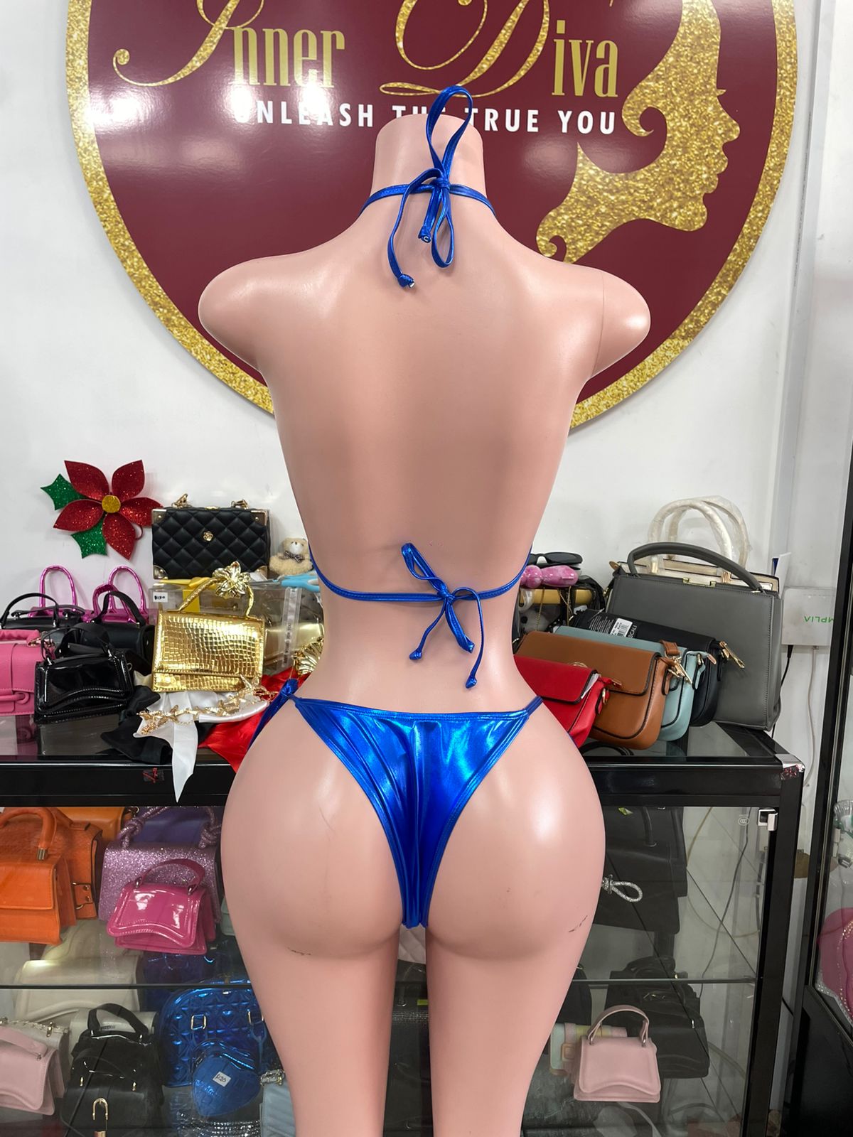 Blue Metallic Bikini