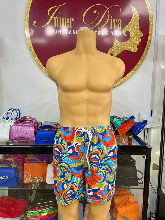 Multicolor Swim Trunks