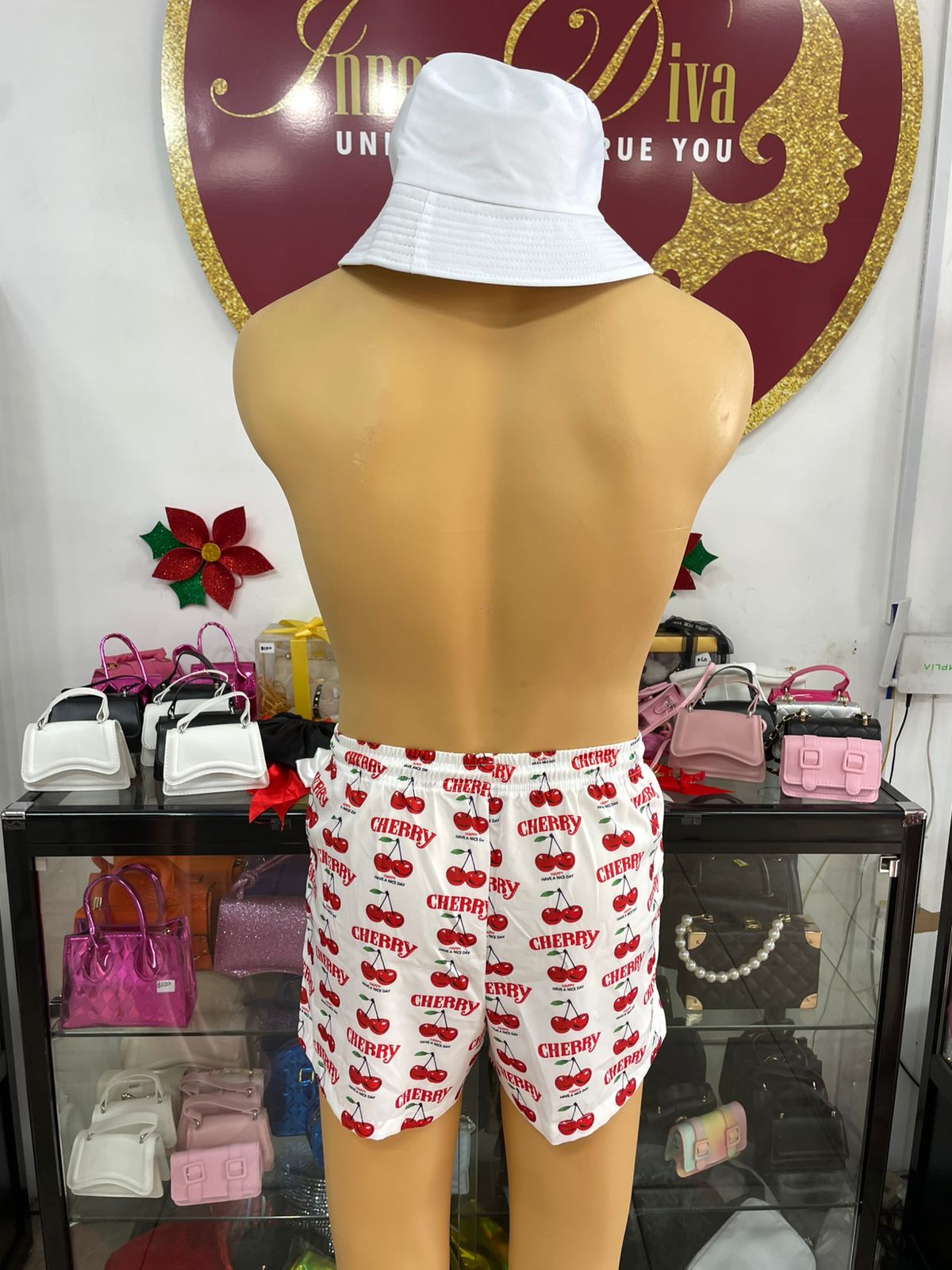 Cherry Swim Trunks