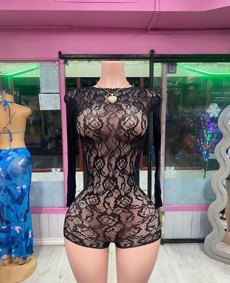 Fishnet Romper
