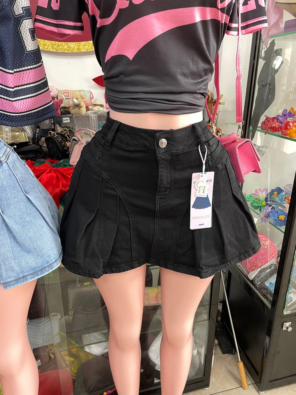 Flared Denim Skort