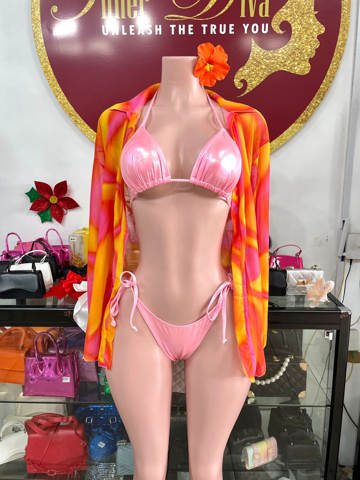 Orange and Pink Coverup