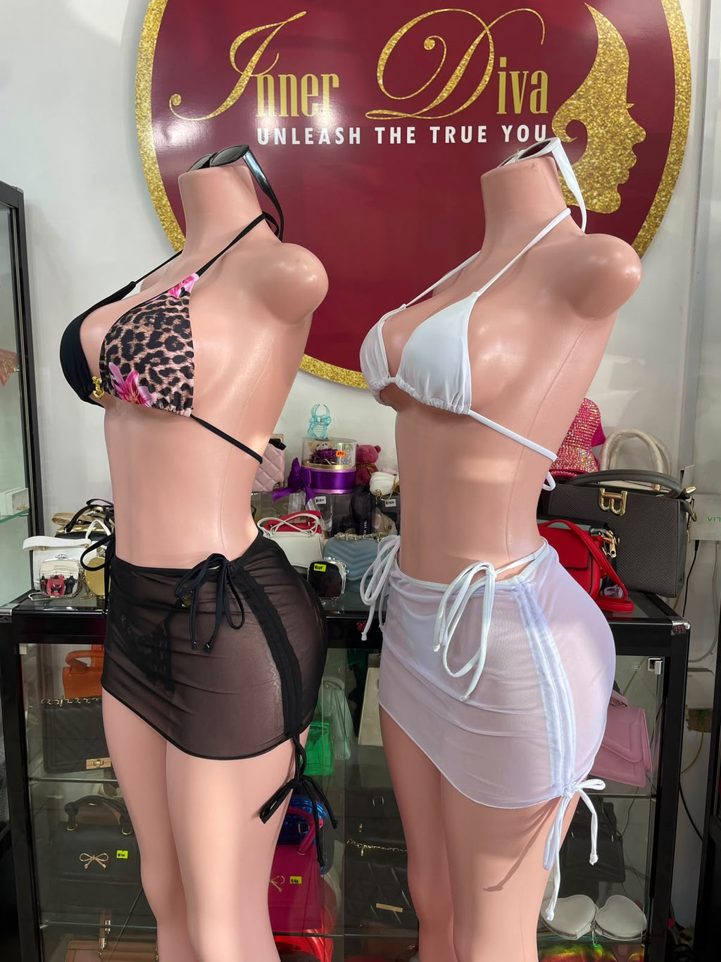 Mesh Skirt(Pull String On Both Sides)