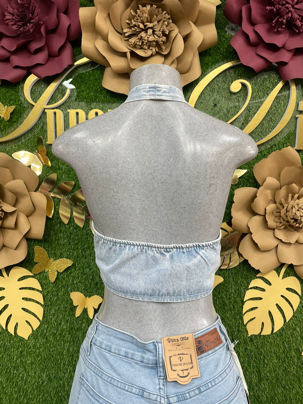 Halter Jeans Top