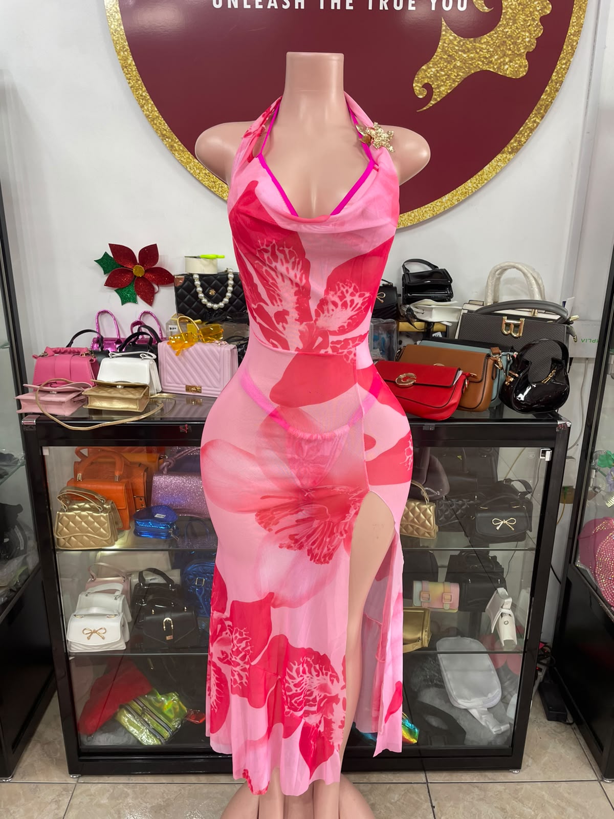 Pink 3 Piece Swimsuit