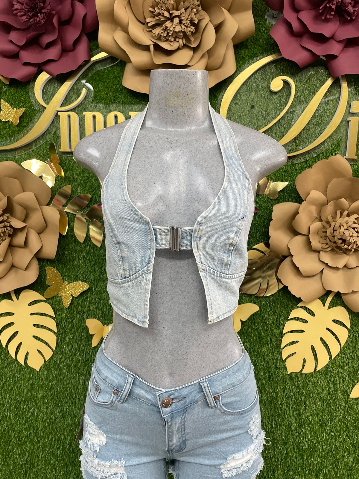 Halter Jeans Top