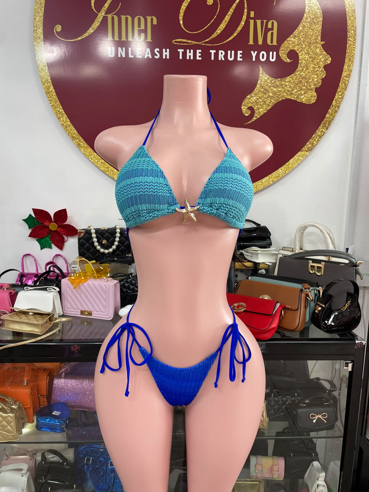 Blue 3pc Swimsuit