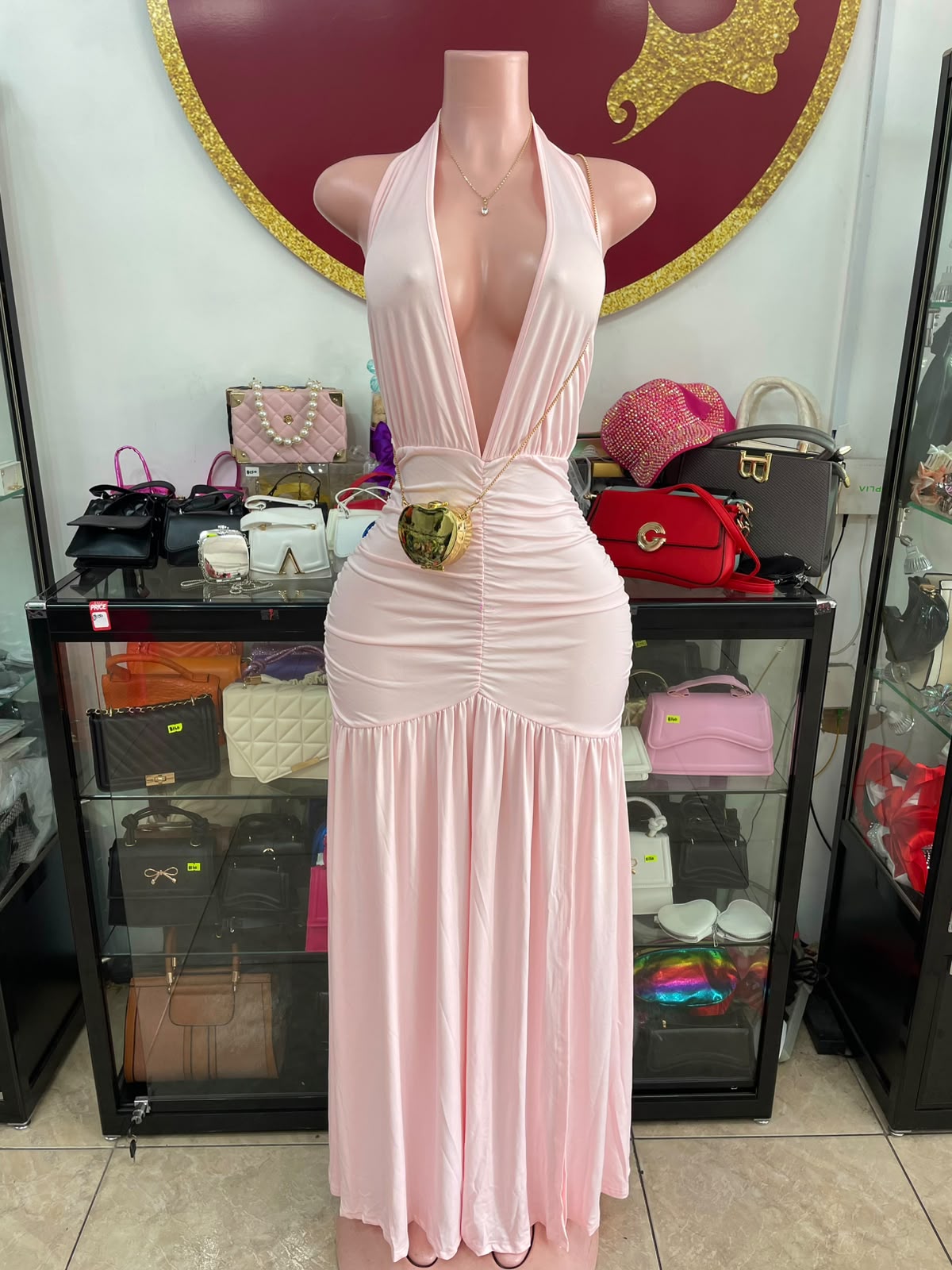 Pink Halter Dress