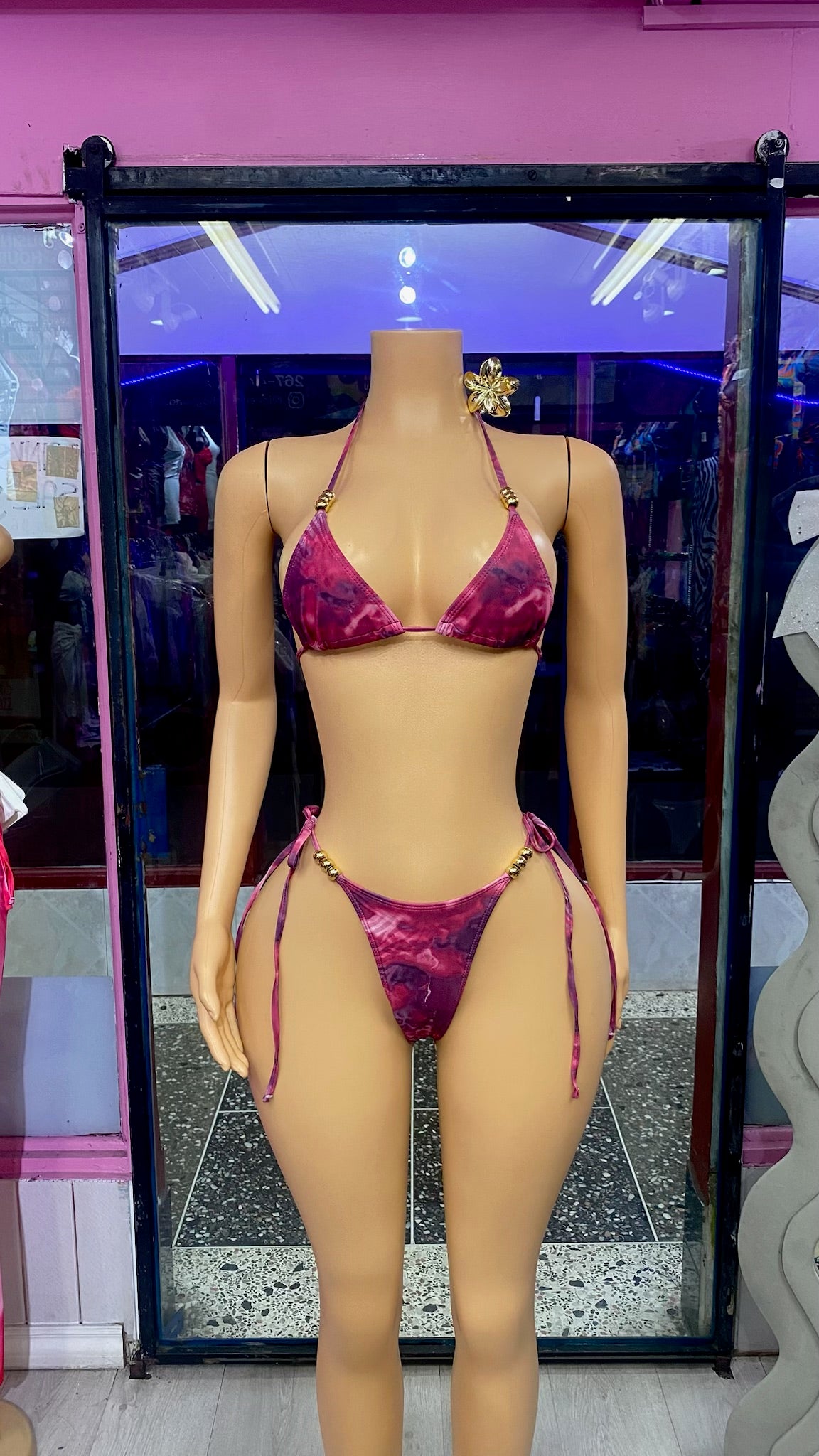 Beaded Tie Dye 3pc Swim