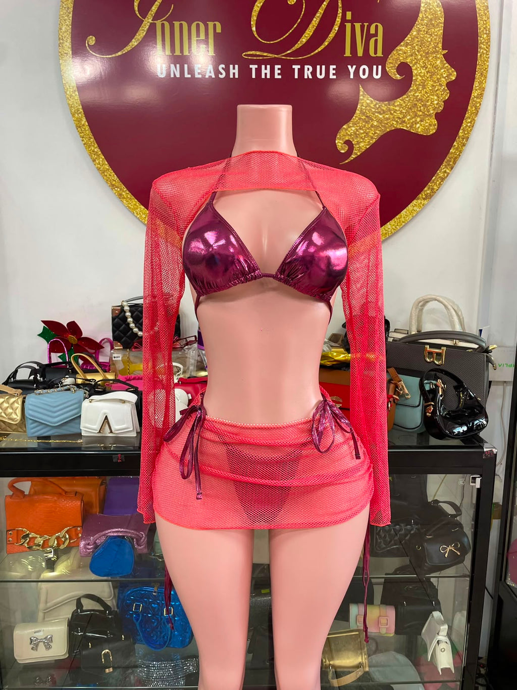 Metallic 4pc swim