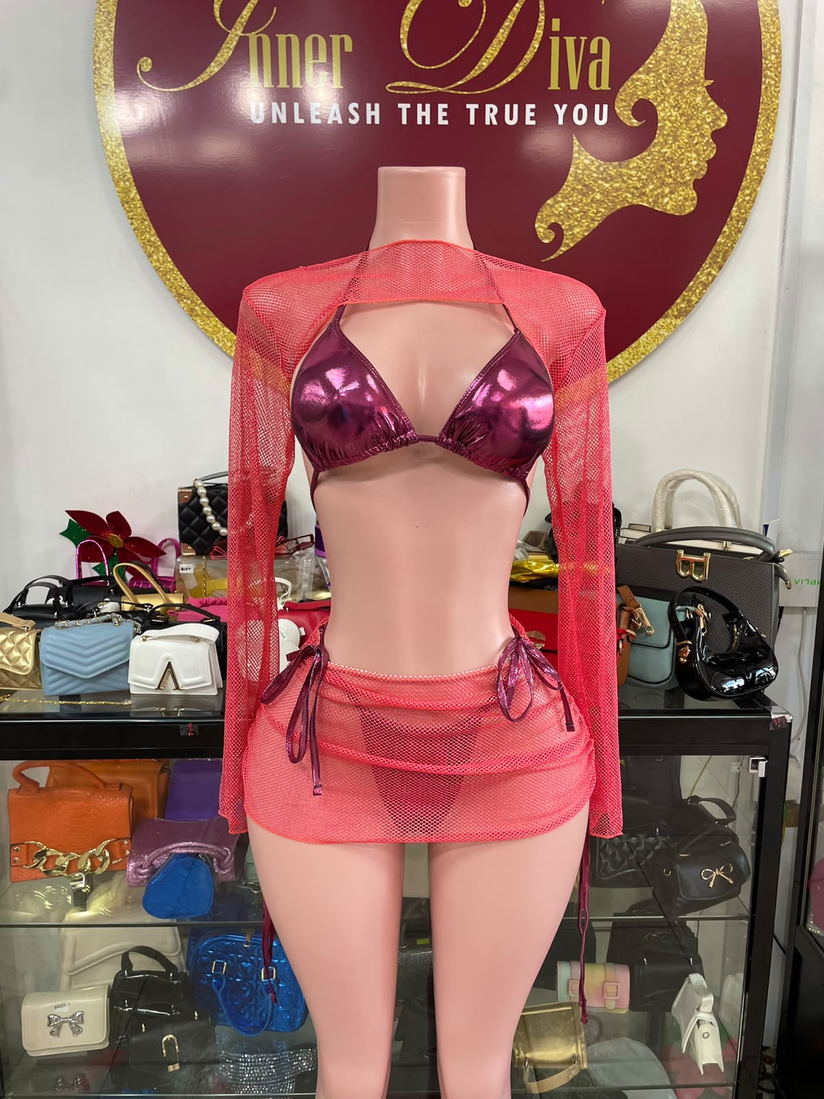 Metallic 4pc swim