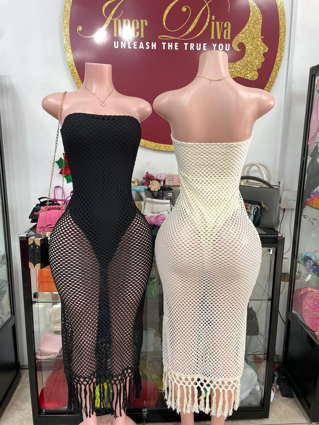 Netted Tube Dress