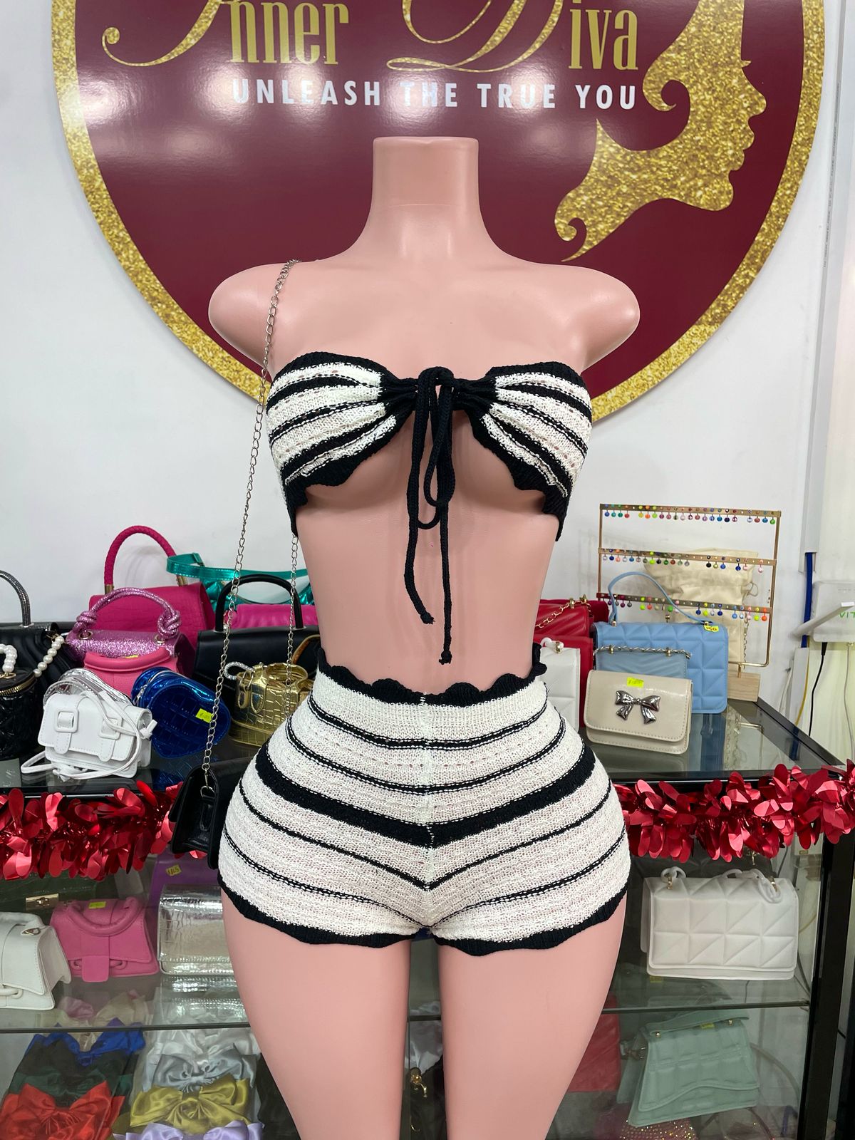 Crochet Shorts Set