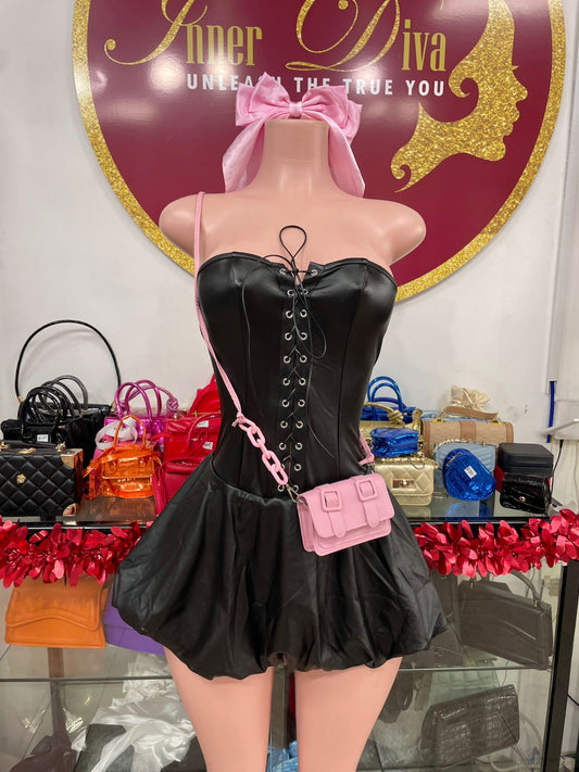 Bubble Leather Dress