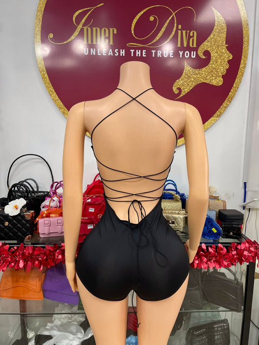 Lace up Romper