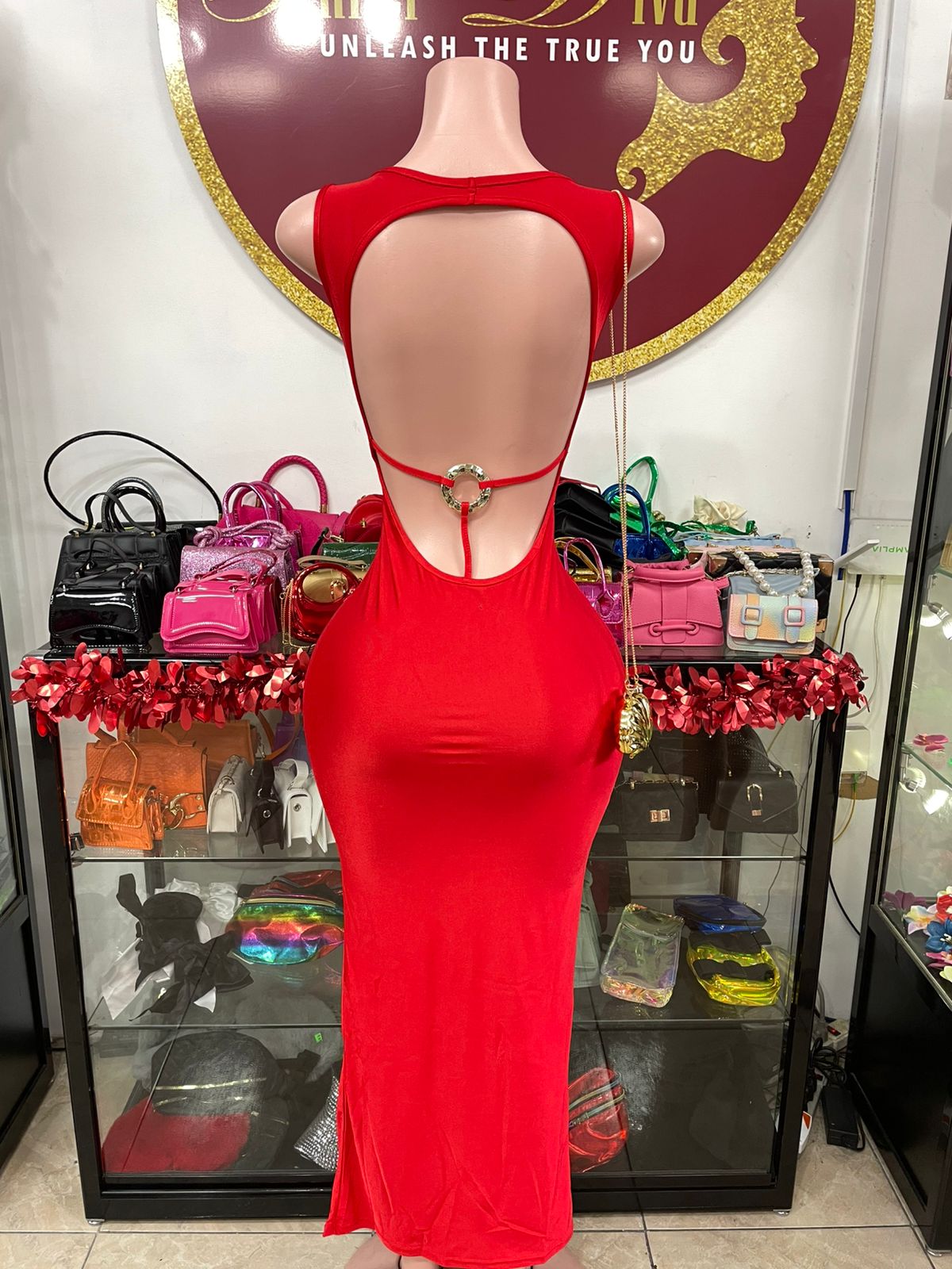 Red Backless Dress
