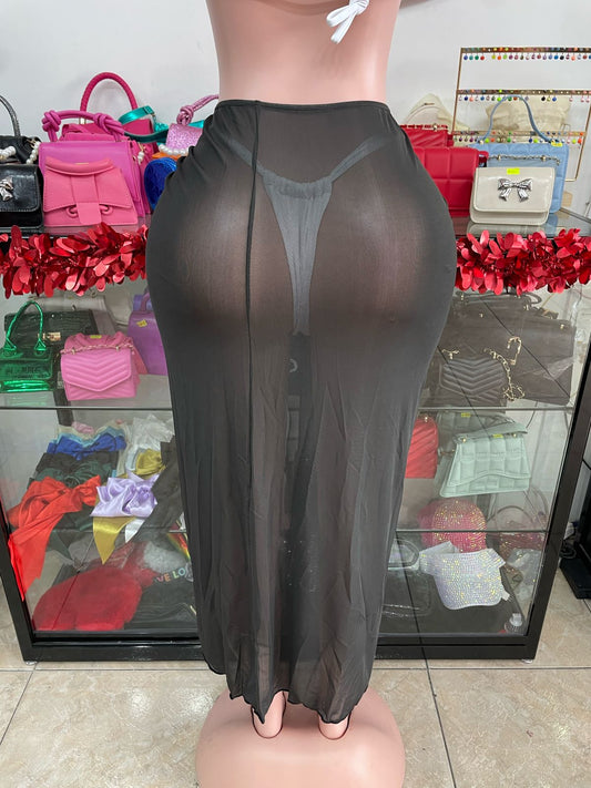 Long Mesh Skirt