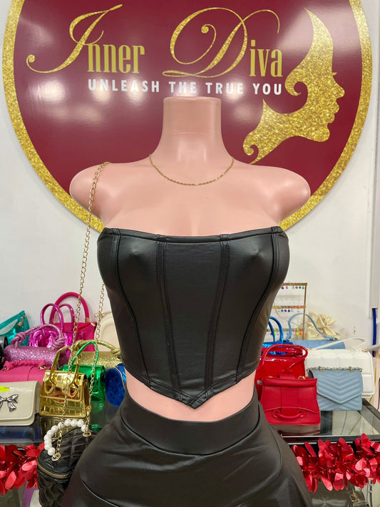 Leather Corset Top