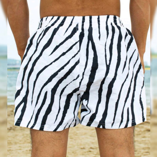 Zebra print Swim Trunks