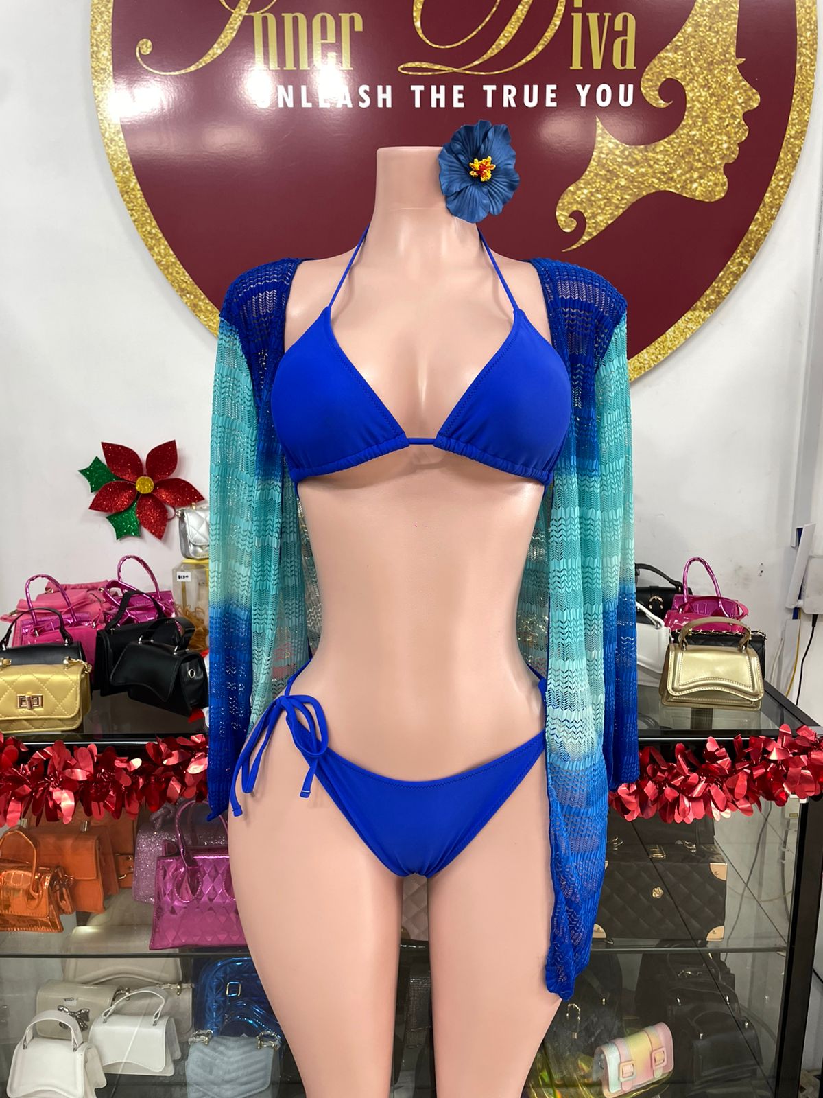 Blue 3pc Swimsuit