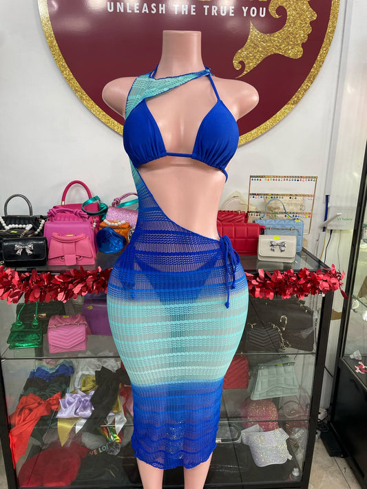 Blue 3pc Swimsuit