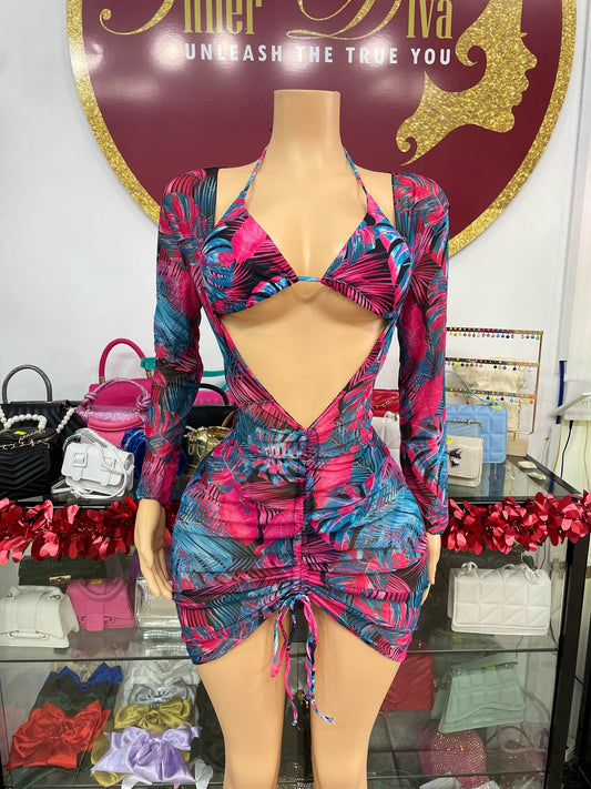 Tropical 3pc Swimsuit