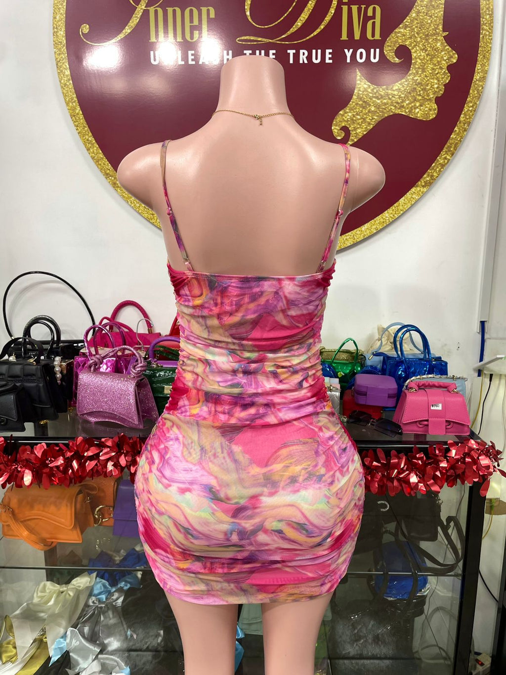 Marble Bodycon Dress