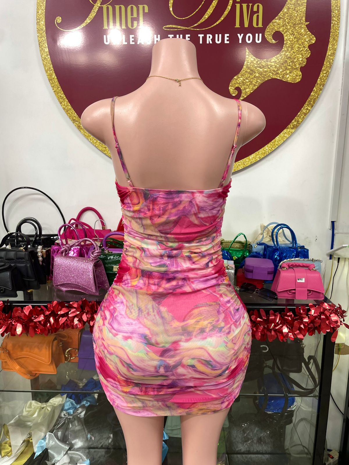 Marble Bodycon Dress