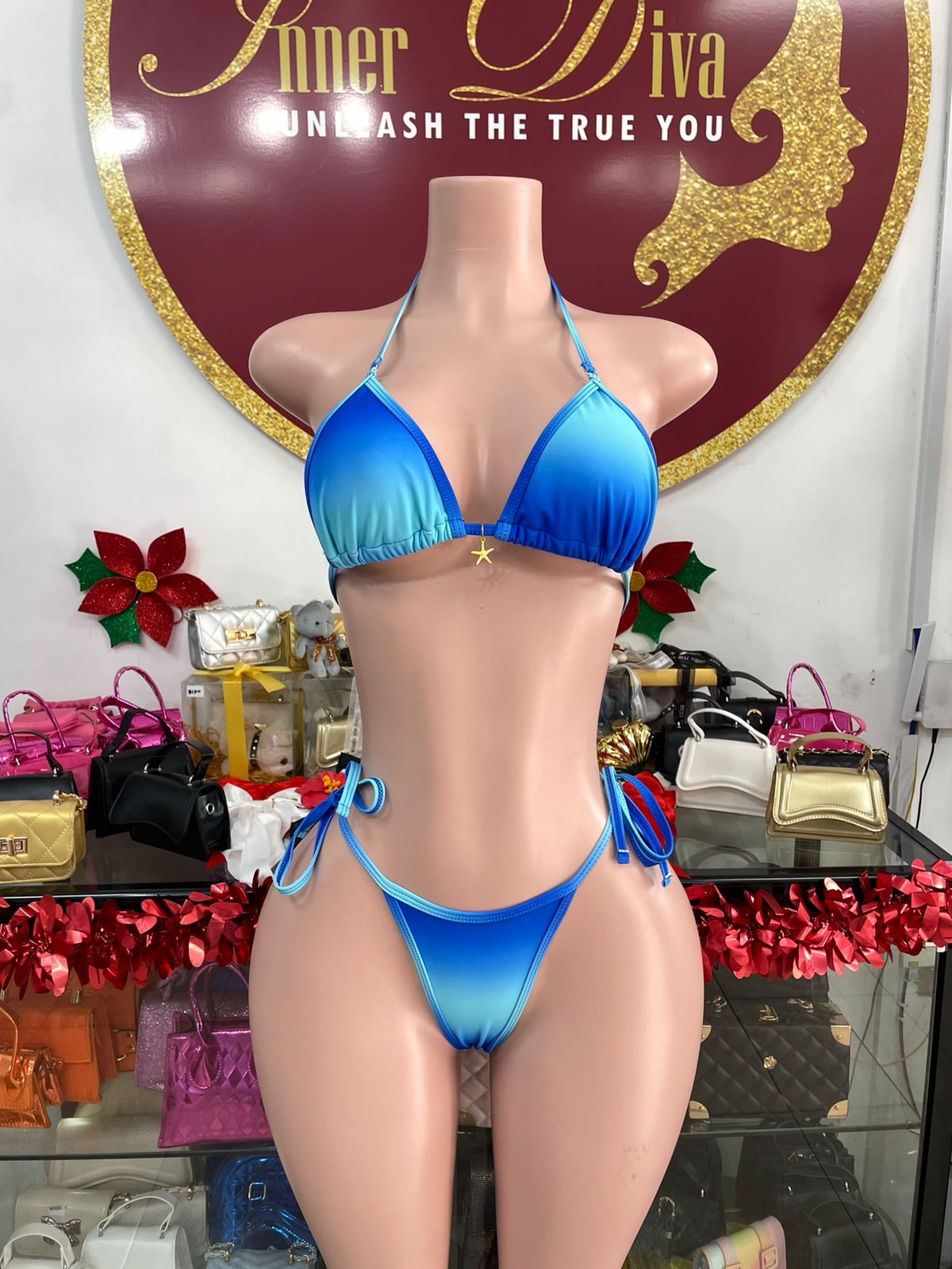 Blue Short 3pc Swimsuit