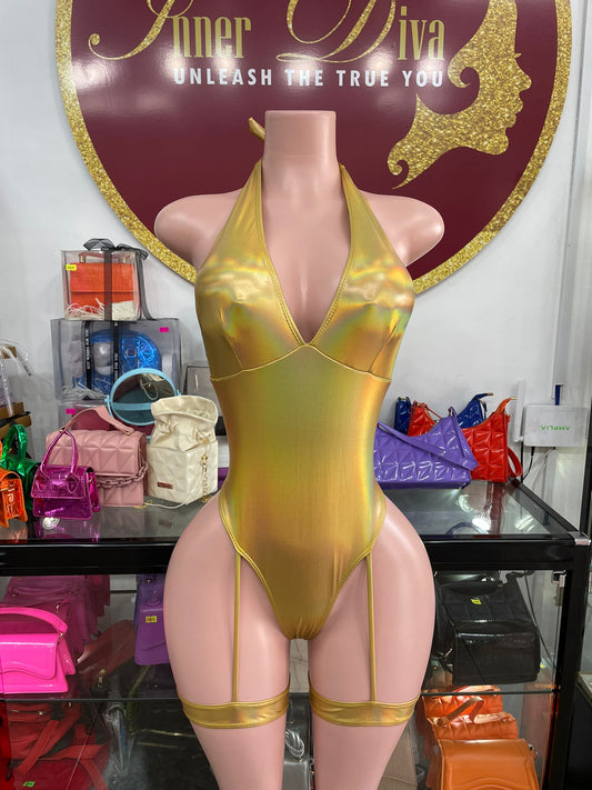 Gold Garter Monokini
