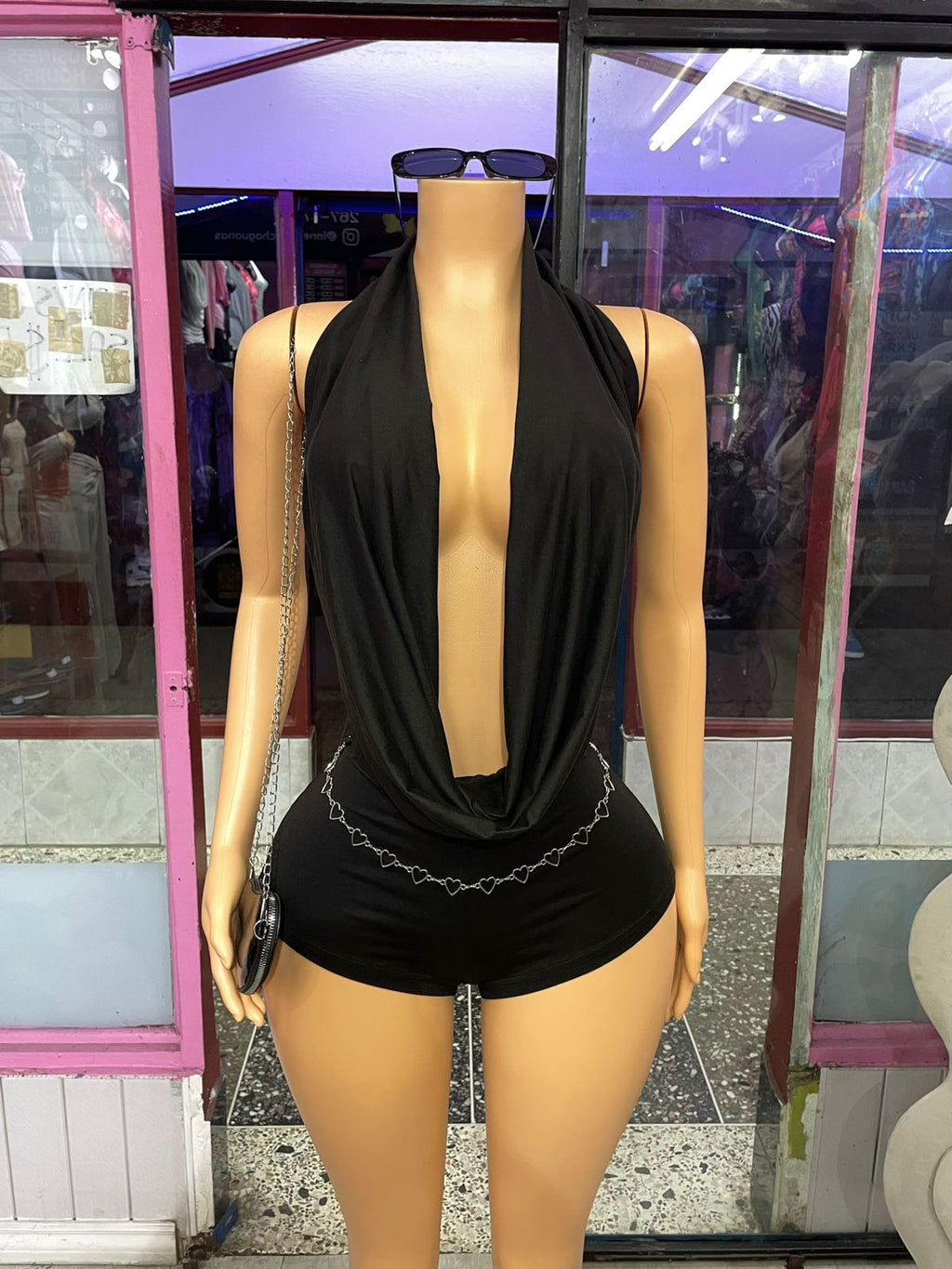 Cowl Neck Romper