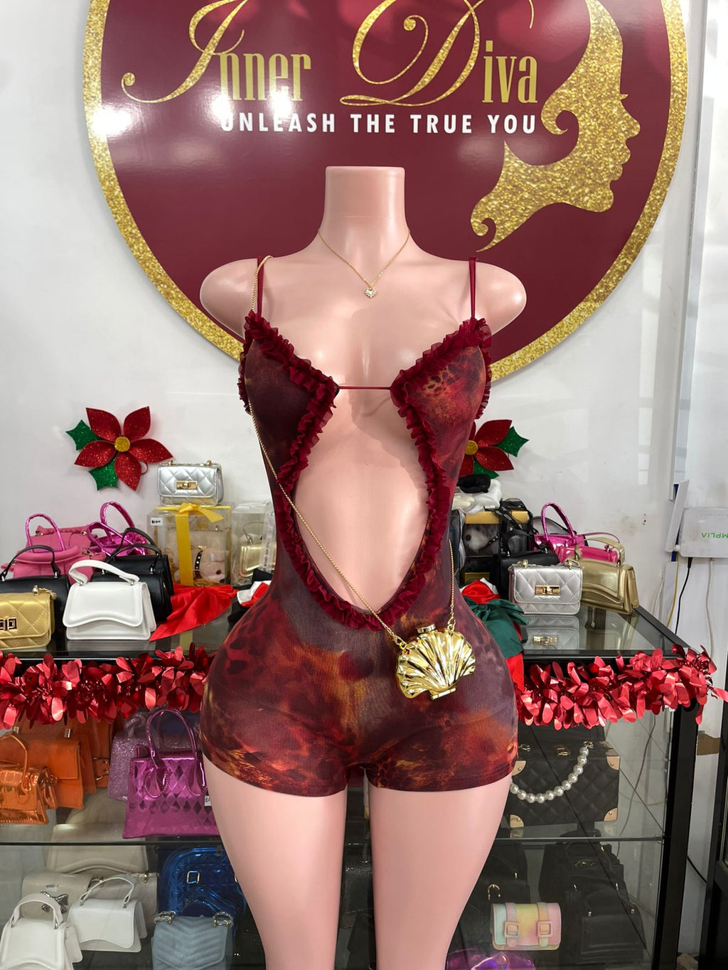 Red Frilly Romper