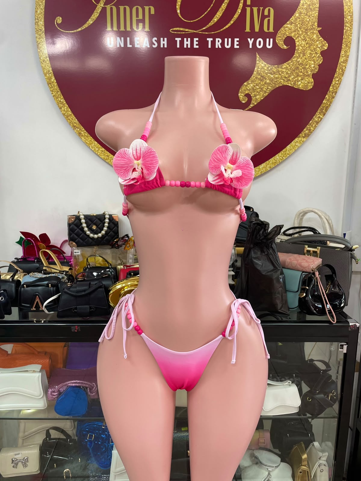 Ombré Flower 3pc Swimsuit