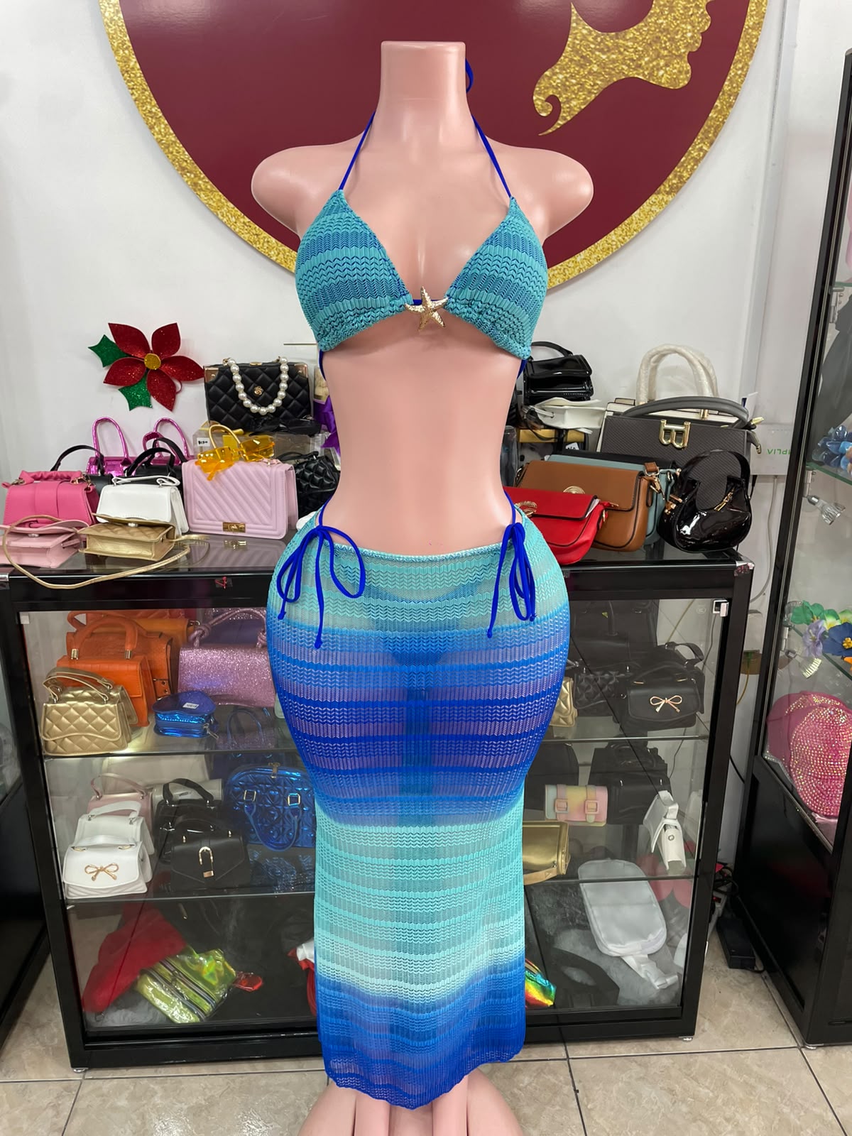 Blue 3pc Swimsuit