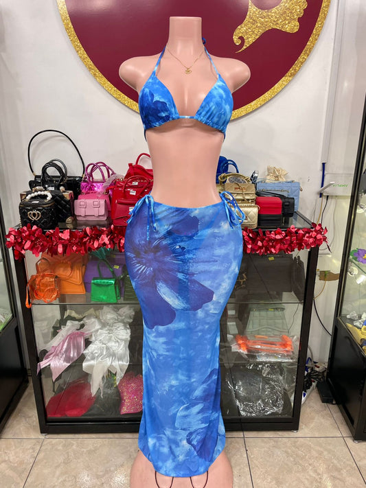 Blue 3pc Swimsuit