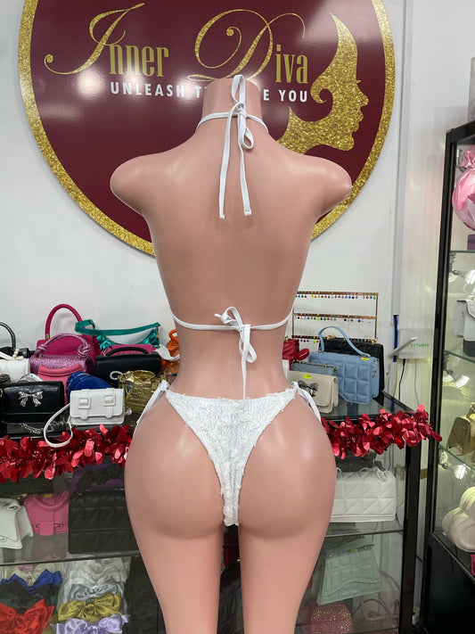 White 3 Piece Swimwear