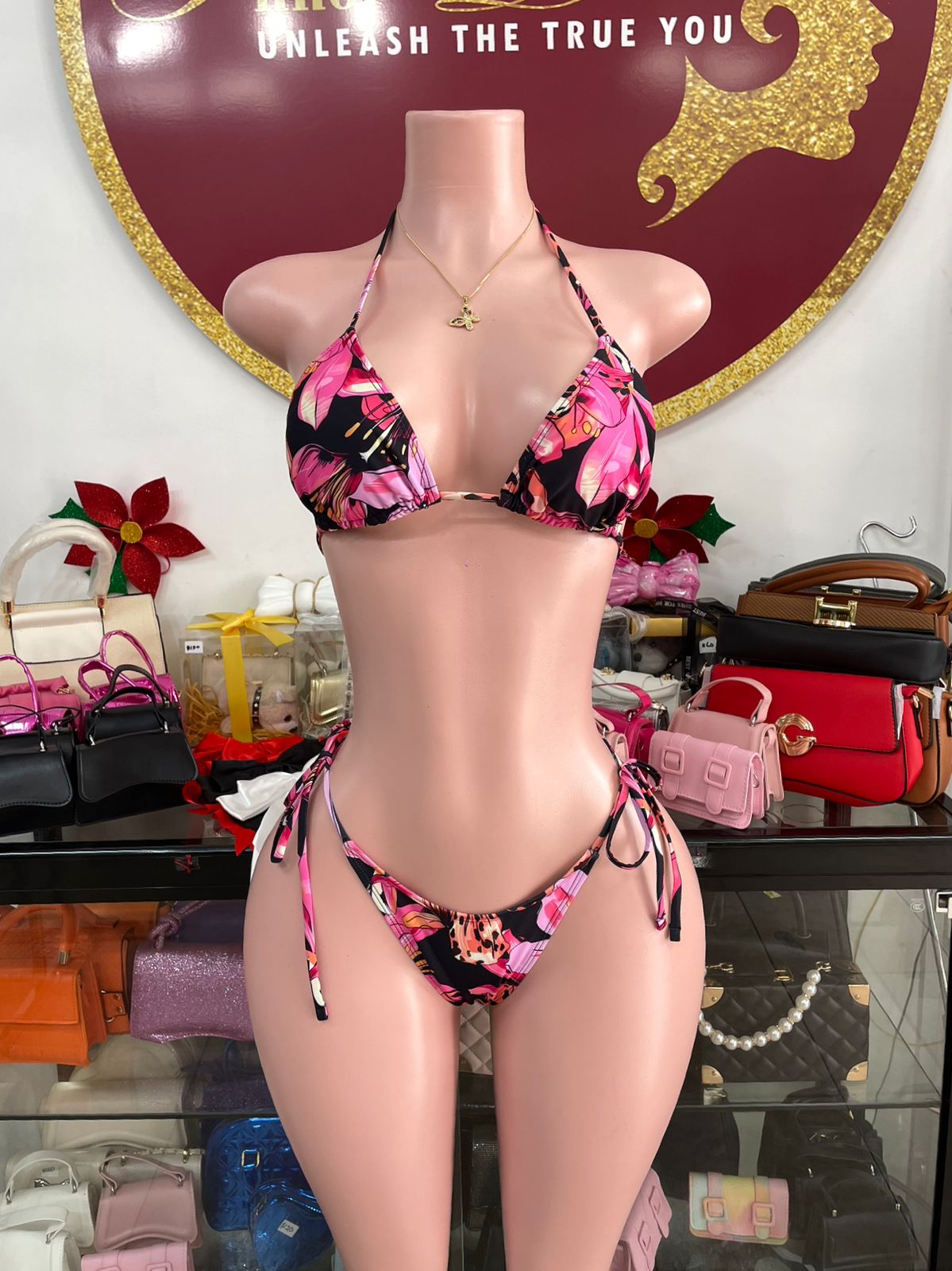 Flower 3pc Shorts Swimsuit