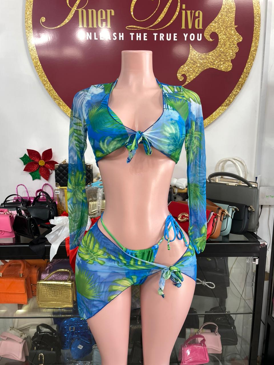 Green 4pc Swimsuit