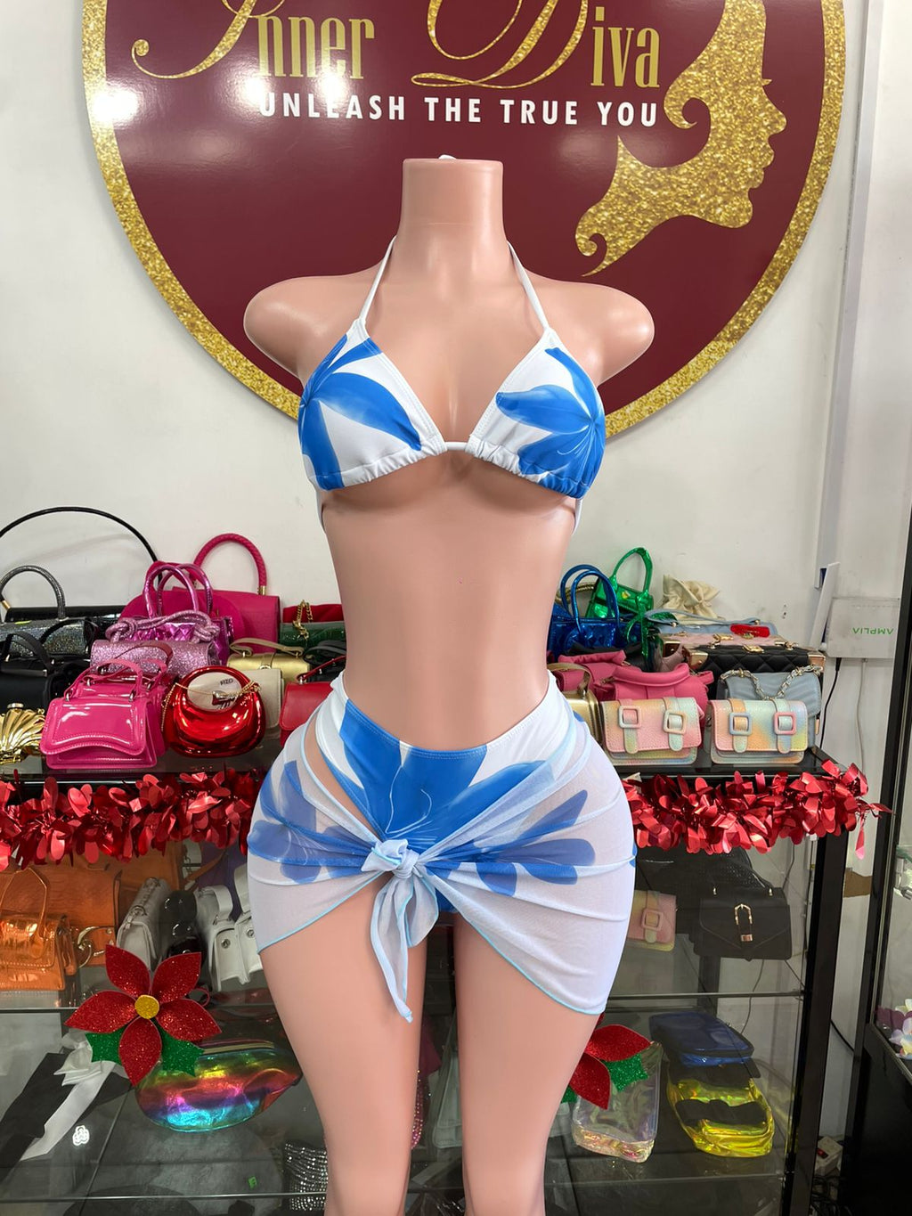 Blue 3pc Swimsuit