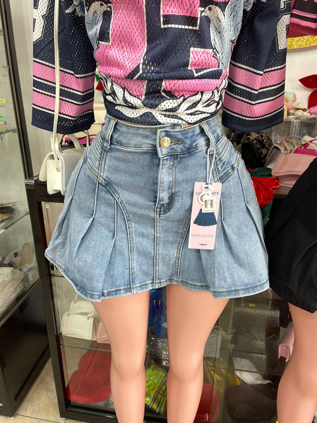 Flared Denim Skort