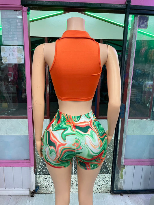 Orange Pants Set
